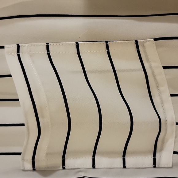 Maurices White Striped Button-Up Shirt - Picture 2 of 5